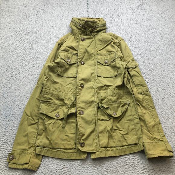 J. Crew Field Mechanic Military Jacket Women XS Zip Button Pockets Green Utility - Picture 1 of 13